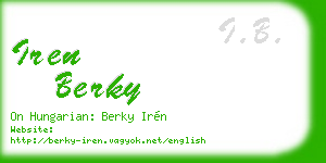 iren berky business card