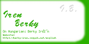 iren berky business card